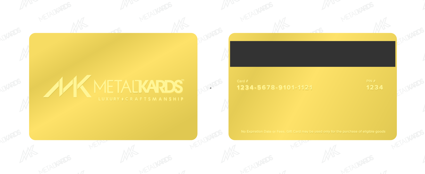Gold on Gold Metal Cards