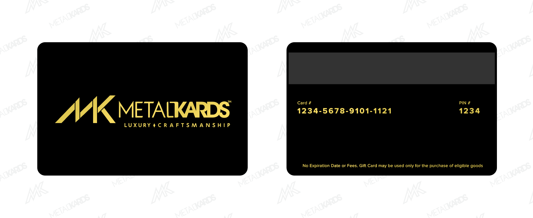 Black and Gold Metal Cards